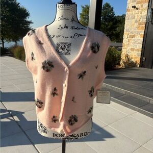 Vintage 90s Susan Bristol Hand-Embroidered Holiday Sweater Vest – NWT